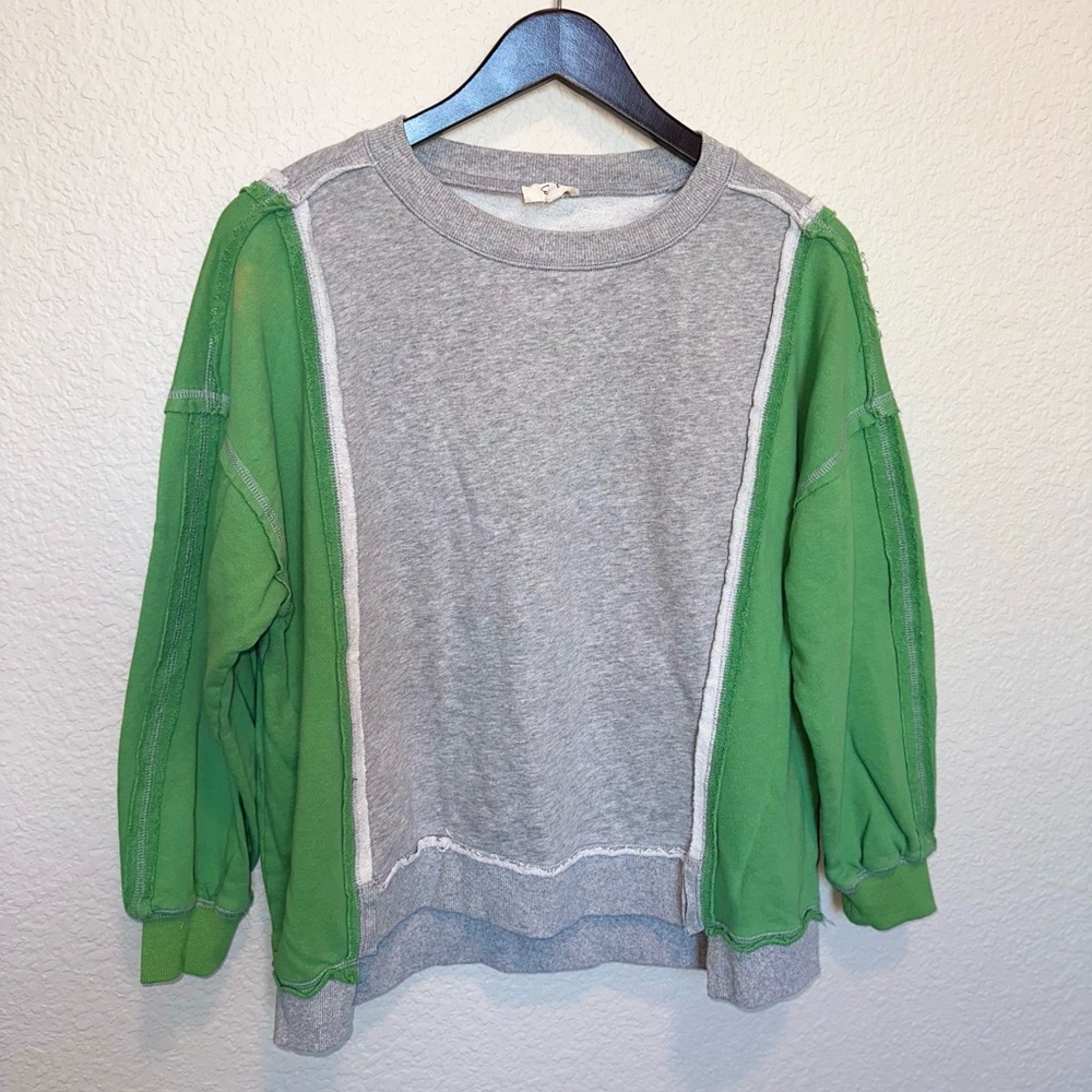 Easel color block crew neck sweatshirt
